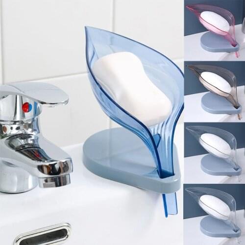 1 pc Original Leaf Shape Soap Box Bathroom soap holder Dish Storage Plate Tray Kitchen Bathroom Gadgets Easy to Use Durable