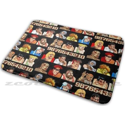 Ii-Continue Countdown Carpet Water Absorb Non-Slip Door Mat Ryu Ken Vega Blanka Chun Li Dhalsim E Guile Balrog Sagat M Bison