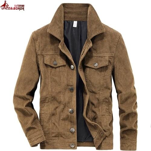 Winter Bomber Jacket Men Streetwear Motorcycle Corduroy Coats Men Windbreaker Multi-pocket Cotton Cargo Parkas jaqueta masculina