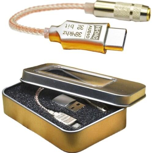 Top Deals Type-C to 3.5 Jack ALC5686 Chip HiFi Digital Audio Decoding DAC Sound Card Earphone Audio Cable
