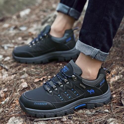 2020 New Outdoor Men Winter Hiking Shoes Autumn Climbing Sneakers Non-slip Durable Trekking Travel Shoes Large Size 45