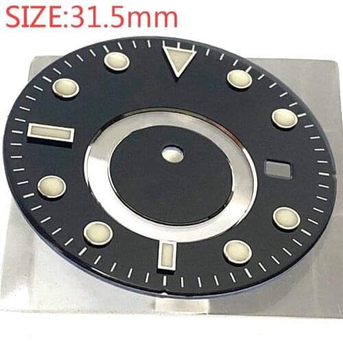 BLIGER 31.5mm mens watch dial is suitable for Miyota-DG-2813-3804 case automatic movement dials black white