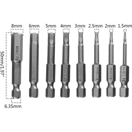 896B 8pc Magnetic Security Bit Set, Hex Triwing Precision Tool Quick Connect Magnetic Screwdriver Bit Kit