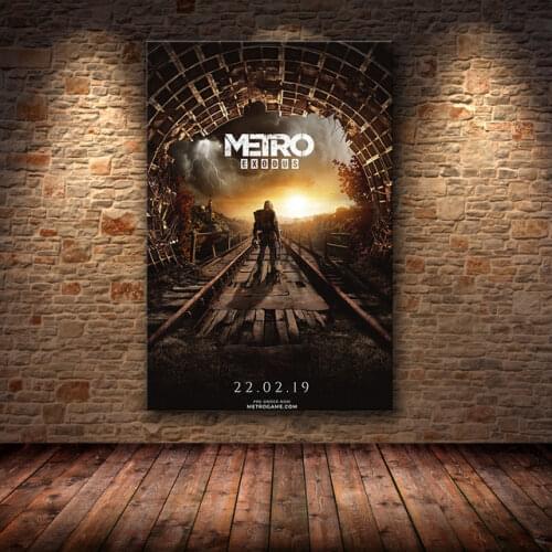 Metro Exodus Game Poster Artwork Canvas Painting Wall Art Nordic Decoration Home Modern Poster For Living Room Print Pictures