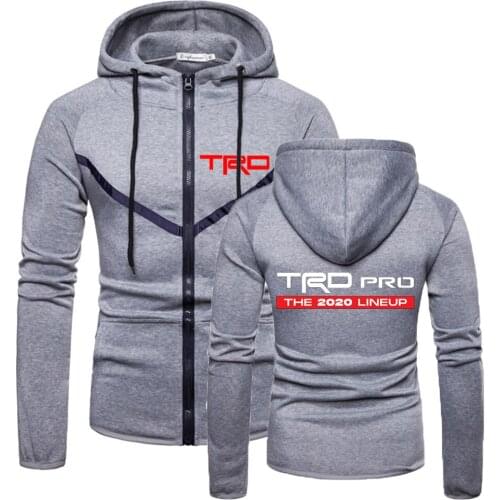 2021 New Mens TOYOTA Trd Pro Car Logo Fitness Sweatshirts Zipper Quality Comfortable Wild s Muscle Sportswear Hoodies