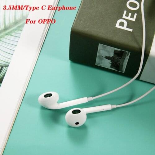 New For OPPO 3.5mm/USB C In-Ear Earphone MH150 Headsets Built-in Microphone For OPPO FIND X X2 R17 R15 R11 Pro Reno 10 3 4 5 Pro