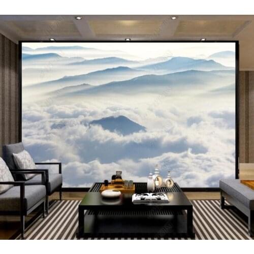 Papel de parede Cloud Sea Landscape Painting 3d wallpaper mural,iving room tv wall bedroom wall papers home decor