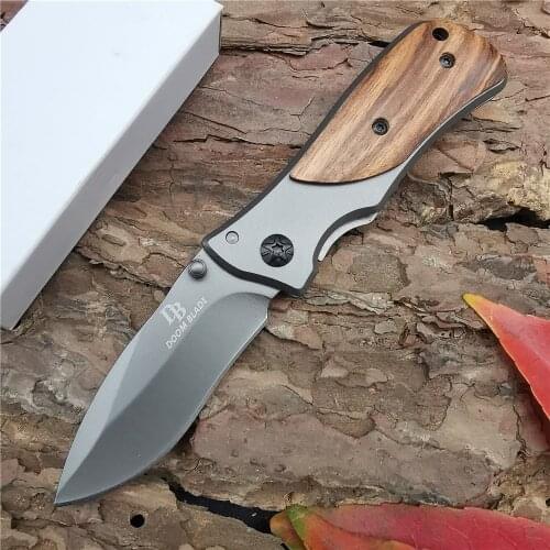 Outdoor Tactical Camping Hunting Survival Pocket Folding Knife 7CR13MOV Blade Knives ring Ring Fold Open Package