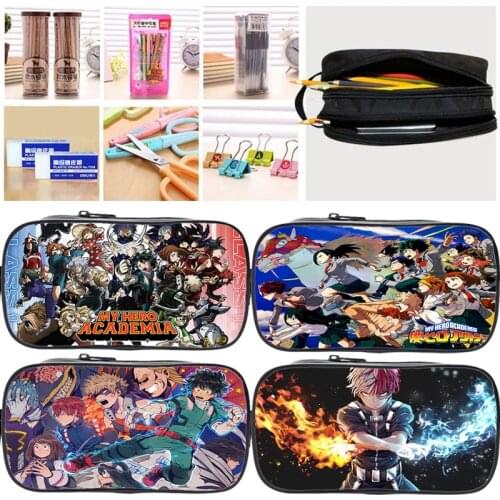 Cartoon My Hero Academia Pencil Bags Cute Makeup Bags Fashion Pencilcase For Boys Girls Pencil Box Children Anime Pencil Cases