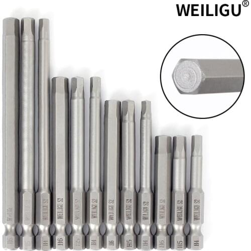 Pneumatic hexagon screwdriver with magnetic electric screwdriver 1/4 inch hexagon handle for metal processing hand tool parts