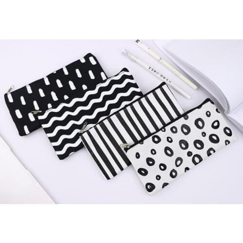 Party Gift Favor Presents Wrap Stripe Pocket School Stripes Pencil Pen Organizer Bag Case Pouch Office School gift Supplies