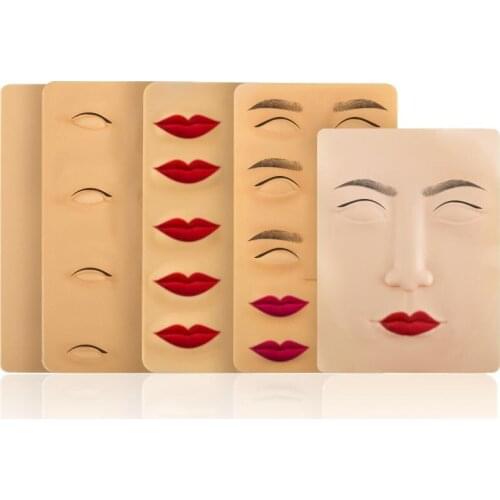 Tattoo Practice Skin Pad Sheet PMU Tattoo Permanent Makeup Kit Microblading 3D Face Lip Eyes Eyebrow Eyeliner 2nd Practice Skin