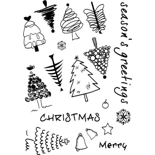 Clear Stamps SEASONS GREETINGS CHRISTMAS Scrapbooking Material DIY Photo Cards Account Rubber Stamper Transparent Stamp Sellos