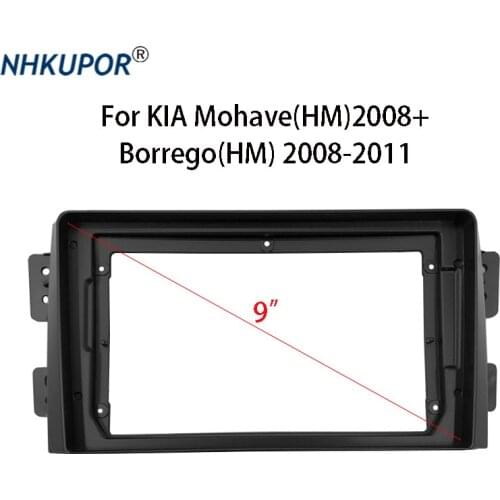 9 inch Car Radio Fascia For KIA Mohave/Borrego Auto Stereo Frame Kit Dashboard Panel Mounting CD/DVD Center Console Holder