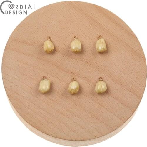 Cordial Design 50Pcs 8*14MM Jewelry Accessories/DIY Earring Making/Natural Flower/Hand Made/Charms/Jewelry Findings & Components