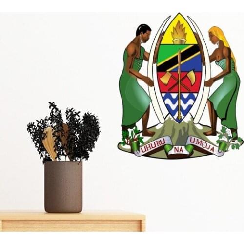 Tanzania Africa National Emblem Removable Wall Sticker Art Decals Mural DIY Wallpaper for Room Decal