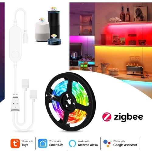 WiFi Smart LED Strip Light Voice Control Work with Alexa Google Assistant RGB LED Light Strip 12V 5050 Color Changing 5M 10M 20M
