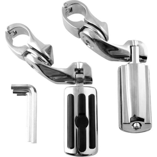 Motorcycle Universal Footrest Universal Pedals for 1-1/4" 1.25" (32MM) Aperture Foot Peg Highway Peg Foot Rest