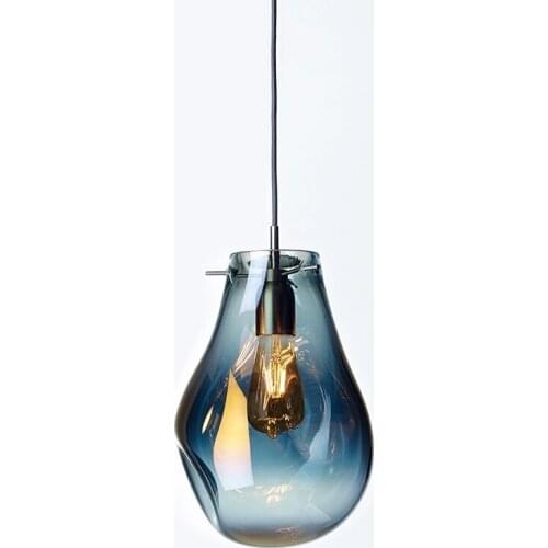 Wst-hl-blue Qingguang gold Luo glass Nordic personality bedroom bedside lamp net red milk tea shop lighting