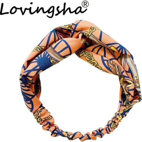 LOVINGSHA Women Hair Tie Cross Classical Design Lady Headband Girl Hair Holder Rope Female Hair Accessories Turban ATC029