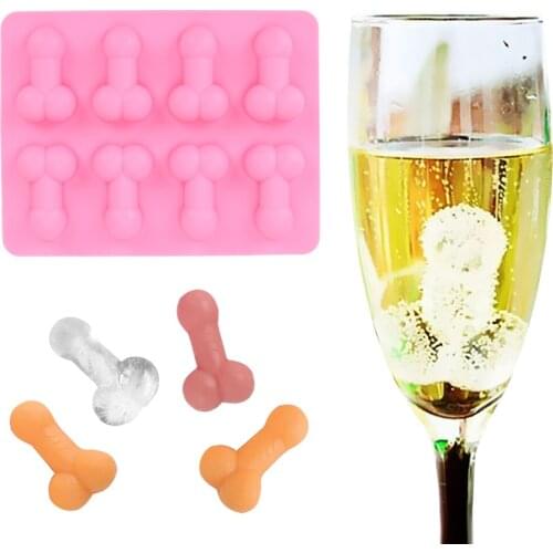 Penis Shape 8 Holes Cake Mold Silicone Cake Decorating Tools Ice Cube Tray Chocolate Moulds