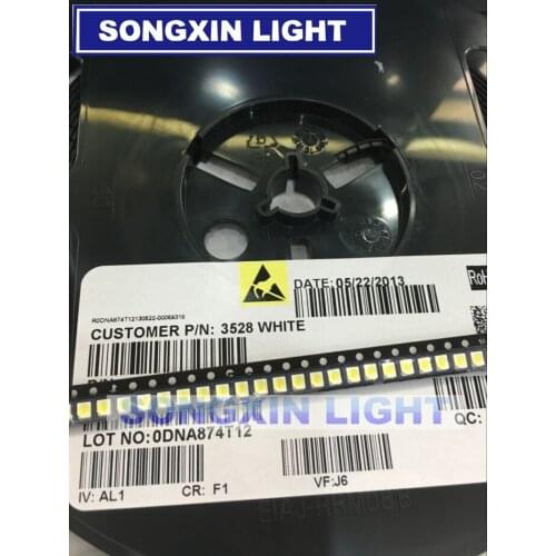 100pcs HARVATEK SMD 3528 1w led High Power PLCC-3 Common Anode High Power 1210 SMD LEDs Diodes Television Backlit Super Bright