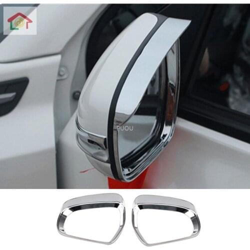 For Suzuki Vitara 2016 2017 2018 2019 Sticks Rear Rearview Side Glass Mirror Trim Frame Rain Shield Sun Visor Shade ABS 2pcs