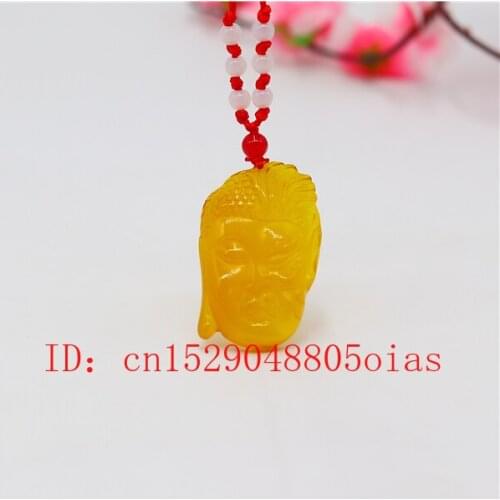 Agate Jade Stone Buddha Pendant Necklace Jadeite Jewelry Charm Amulet Carved Fashion Natural Chinese Gifts for Women Men