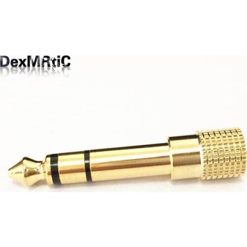 6.35 male to 3.5 female audio adapter stereo dual channel convertor for Headphones, microphones, and speakers