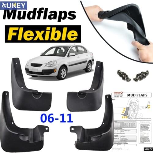 Car Mud Flaps For Kia Rio 2006 - 2011 New Pride 4-Door Sedan Mudflaps Splash Guards Mud Flap Mudguards Fender 2007 2008 2009