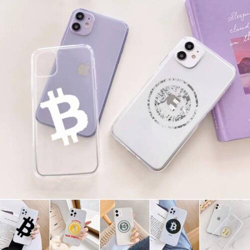 Bitcoin Phone Case For iphone 12 11 mini x xs xr pro max 8 7 6s 6 5 5s 5c se plus Transparent soft