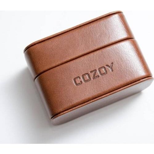 COZOY LX Portable Leather Storage Box Protective Box Carry Earphone Case