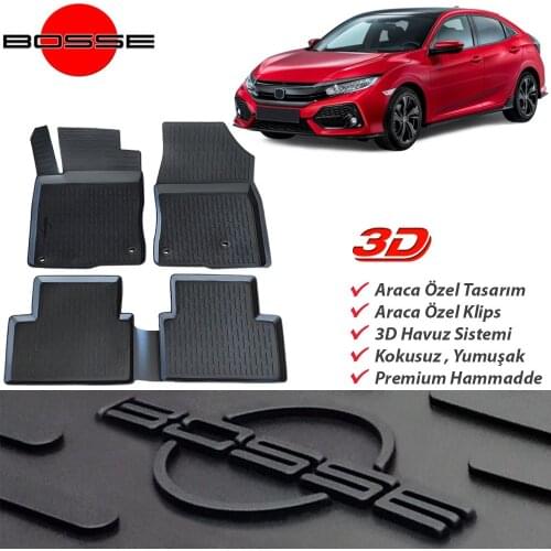 For Honda Civic Mat FC5 3D Pool 2016 2021 BOSSE