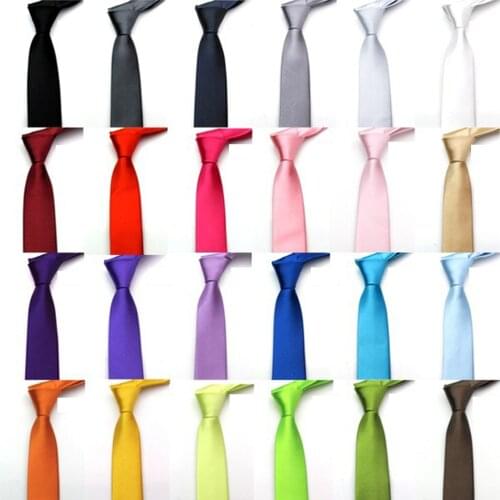 Candy Color Casual Length 71cm Tie Polyester Skinny Necktie Ties For Men Wedding Suit Slim Necktie