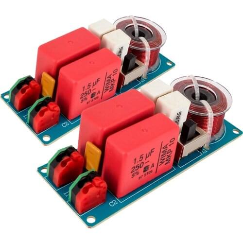 2PCS 1 Way 100W Hifi Treble Tweeter Frequency Divider Home Car Speakers 1 Unit Stereo DIY Audio Crossover Filters