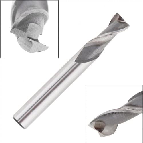 1- 8 mm 2 Flute HSS End Mill Cutter with Super Hard Straight Shank for CNC Mold Processing Metal Milling Cutter
