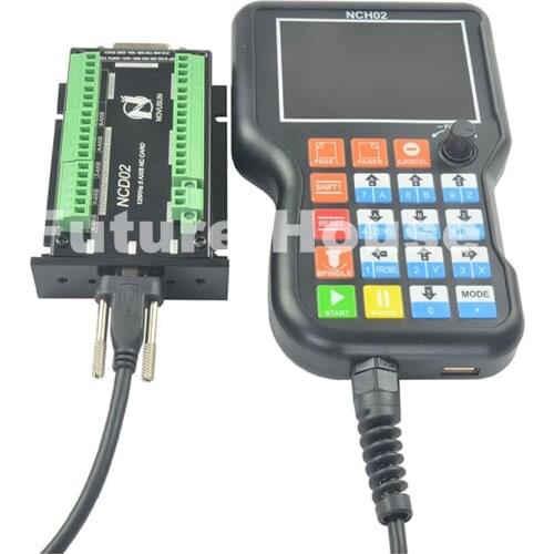 CNC Handle Motion Controller NCH02 3/4/5 axis(Optional)125 KHz Pulse U-disk Read G-CODE Remote Button MPG