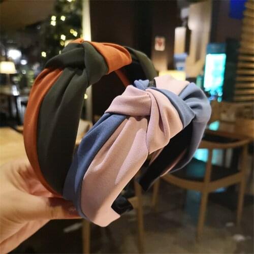 Korean Fashion Headwear For Women Hairbands Girls Sweet Knotting Patchwork Hair Ornament Headband Hair Hoop New Hair Accessories