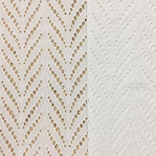 100% cotton hollow embroidery lace fabric Spring/summer clothing accessories