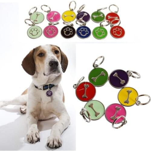 2 Types Customize Dog Anti-Lost Diy Name Address Label Metal Dog Collar Accessories Pet ID Tags