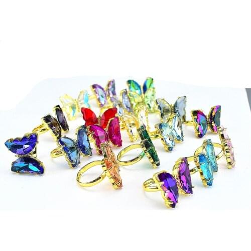 Fashion simple new butterfly ring, personality trend charm insect ring