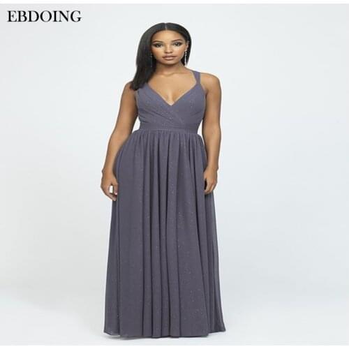 New Arrive Bridesmaid Dresses V-Neck Neckline A-line With Shoulder Straps Robe De Soiree Floor-length Wedding Party Dresses