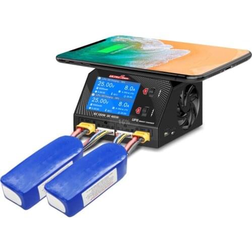 New Arrival Ultra Power UP6 100-240V AC 160W/DC 400W 2CH Smart Balance Charger / Charge for Phone /RC Model