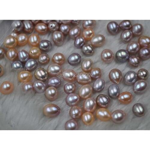 Wholesale 100 pcs natural color 8mm half drilled cultured pearl lots