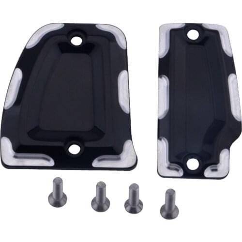 Pair Aluminum Alloy Brake Fluid Reservoir Cap Cover for Indian Scout Sixty Front Brake Fluid Reservoir Cover Cap