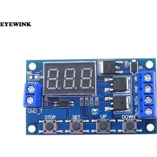 Trigger Cycle Timer Delay Switch Circuit Board MOS Tube Control Module 12 24V 15A