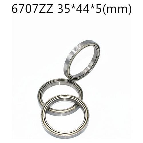 6707ZZ 35*44*5(mm) 1piece bearing ABEC-5 6707 6707ZZ chrome steel bearing metal sealed bearing Thin wall bearing