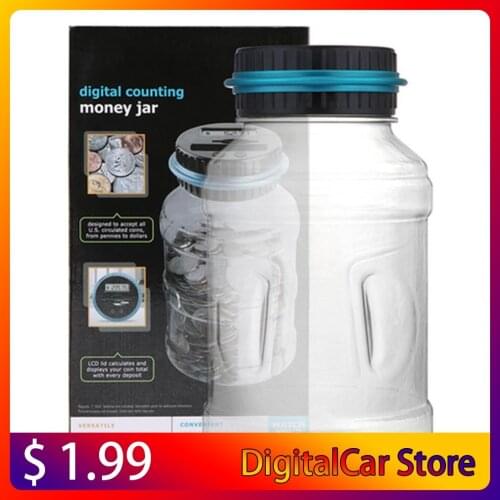 Portable Size LCD Display Electronic Digital Counting Coin Bank Money Saving Box Jar Counter Bank Box Best Gift Dropshipping