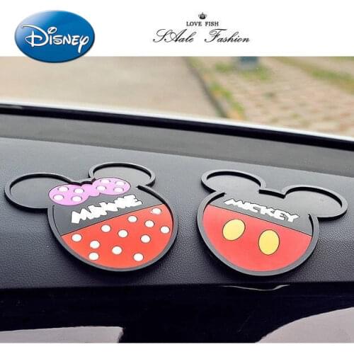 Disney Minnie Mickey Mouse Car Anti-slip Mat Storage Mat Cartoon Cute Car Dashboard Ornaments Anti-slip Mat