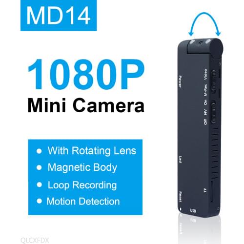 MD14 Smart Mini Camera, 1080P HD Micro Camcorder, Night Vision, Air Sport, DV Voice Recording